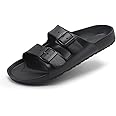 BEMGNAR Men’s Lightweight Comfort Slides Double Buckle Slip-on Adjustable EVA Orthopedic Flat Sandals