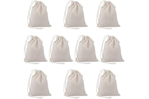 WYAN 10 paquets de sacs en tissu à fromage réutilisables, pour filtrer le lait de noix, le jus de fruits, la bière froide, la bière maison (10 x 15 cm)