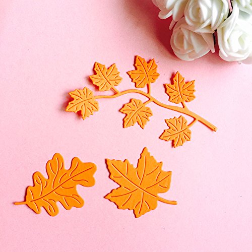 LianLe Stanzschablonen Metall Schneiden Schablonen für DIY Scrapbooking Album Papier Karten Sammelalbum Dekor (Ahornblatt) - 3