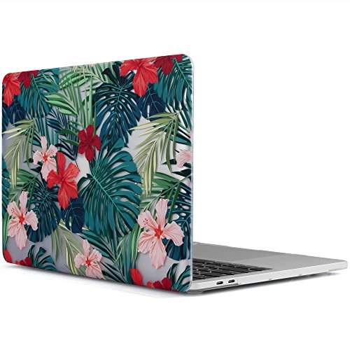 iDOO MacBook Schutzhülle / Hard Case Cover Laptop Hülle [Für 2016 MacBook Pro 15 Zoll mit Touch Bar: A1707] - matt, Tropische Palmen