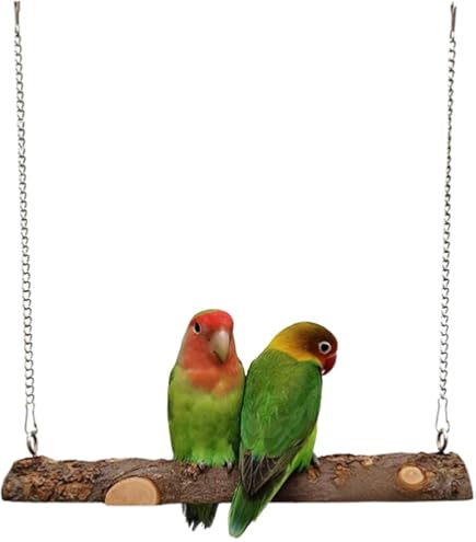 Balançoire & Perchoir En Bois Pour Poulailler - Jouet Pour Poules, Coqs, Perroquets - 45x38 Cm