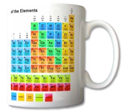 GrassVillageTM Tavola Periodica degli Elementi Mug Chemistry Student Teacher Gift Tazza Regalo rétro