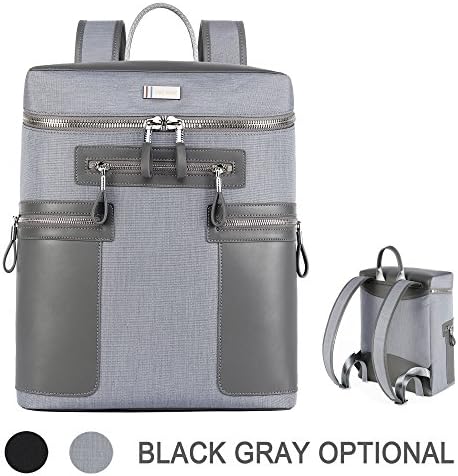 Waterproof 15 Inch Laptop Backpack Computer Backpacks Diaper Bags Notebook for Men and Women Business Water Resistant Lightweight Laptops Bag by ANDY GRADE (Grey)