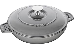 STAUB Round Cast Iron Oven Dish, 20 cm, Graphite Grey