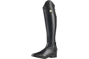 ABFRCVFY Stivali da equitazione da donna in pelle al ginocchio stivali da equitazione vintage stivali alti a punta tacco basso stivali equestri, 3.5 UK stretto