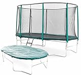 Skyhigh 10 Foot x 15 Foot Oval Trampoline with Cover and Ladder. Better Bounce, Doesn't Pull User into Centre