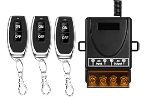Cerhot AC 230V 100m 30A Kit ricevitore e interruttore luce remoto wireless ad alta potenza, interruttore di controllo remoto wireless, interruttore relè wireless per pompa dell'acqua, illuminazione