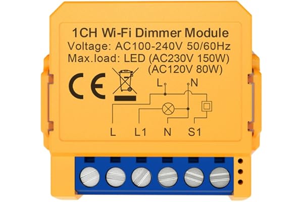 Kueohse Tuya WiFi Dimmer Switch Moduler Home DIY Breaker stöder styrning röststyrning appkontroll 1-vägs