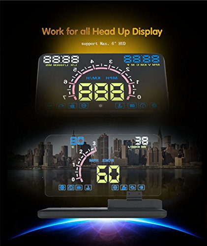Safego-Universal-Car-Phone-GPS-HUD-Bracket-Image-Reflector-Head-Up-Display-Reflection-Projector-Phone-Car-Mount-Holder-Cradle-Mobile-Navigation-Compatible-with-6-Smartphones