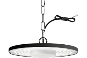 Jefedana 200W LED Strahler Industrielampe, UFO LED Werkstattlampe IP65 LED High Bay Licht, UFO LED Werkstattlampe 20000LM 6500K Kaltweiß Hallenbeleuchtung für Werkstätten Industrie Fabrikhallen