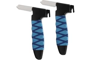 Qivine Lot de 2 Poignée de Voiture pour Personnes Âgées, Antidépapante Poignées Porte Aide à La Mobilité, Auto Assistant Support Handle, Fonction Marteau de Sécurité pour Handicapées