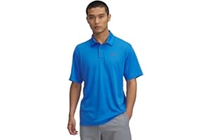 Under Armour Mens 2025 Golf Tech Wicking Textured Soft Light Polo Shirt