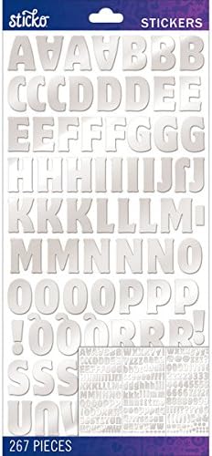 Silver Foil Motter Medium - Sticko Alphabet Stickers