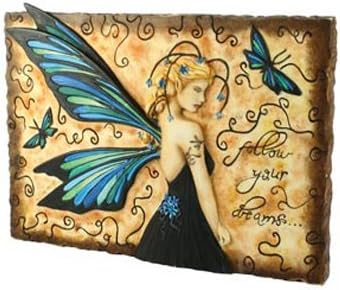 Jessica Galbreth - Sculpted Wall Plaque- Follow Your Dreams - Dragonsite