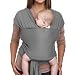 Ldex Soft Baby Slings | Compact and Comfortable Baby Wraps | Pure Cotton/Spandex | Nursing Cover | Suitable for Newborns To 35 Lbs | Nice Baby Shower Item | (Gray)