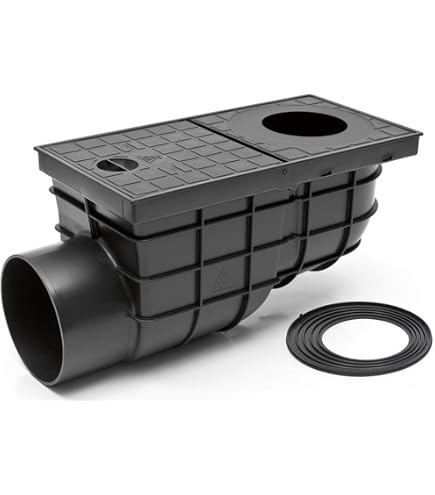Regard Évacuation Eaux Pluviales Jardibric - 27x22x14 Cm - Pour Gouttière - Drainage Jardin