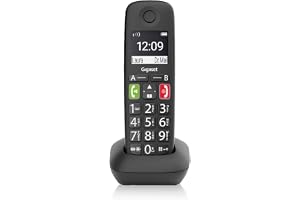 Gigaset E290HX - Téléphone Portable supplémentaire avec sonneries Fortes, Grands Chiffres et Son amélioré, Touches d’Appel Rapide, Mains Libres avec Volume réglable, Noir (Version Italienne)