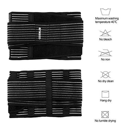 Enkeeo Rückenbandage Rückenstütze für Herren und Damen, Rückenstützgürtel Stützgürtel Rücken Rückengurt Bauch Bandage Fitnessgürtel gegen Rückenschmerzen - 4