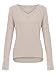 Produktbild ENVY BOUTIQUE NEU DAMEN STRICK V-AUSSCHNITT PULLOVER ZURÜCK DREHEN MANSCHETTE LANGÄRMELIG GESTRICKT PULLOVER - Creme, 40