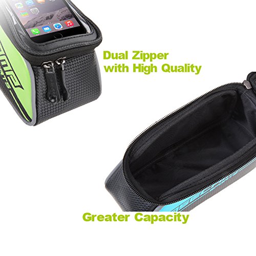 Basecamp Fahrradtasche Rahmentaschen, Wasserdicht Fahrrad Rahmentasche, geeignet für Handy mit Größe unten 6,0″ Smartphone, Cellphone and GPS, Fahrradtasche Lenker - 6