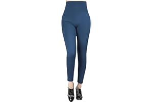 Moon Wood Termiczne legginsy damskie, 7-pak, polarowe, z wysokim stanem, z podszewką do uprawiania sportu i na siłownię