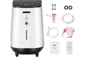 Portable Oxygen Machine for Home, HAVFUN 35%-90% High Purity 1-7L/min Oxygen Flow Adjustable, 2 in 1 Adjustable Intelligent Oxygen Machine with Timing Function/Wireless Remote Control for Travel Use