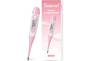 Snomd Termómetro Digital Flexible para Adultos y Bebé, Termómetro Médico Oral, Rectal o Axilar, Varilla digital para usar en múltiples sitios
