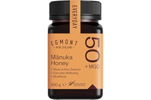 Egmont Honey Miele di Manuka 50+ MGO 500g | testato in laboratorio e certificato per il contenuto di MGO e UMF | grezzo e naturale al 100% | prodotto e imbottigliato in Nuova Zelanda