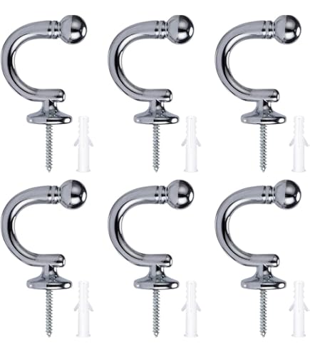 Bestlivings - Ganci autoadesivi per tende, confezione da 10