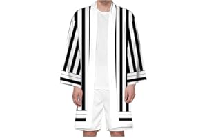 Piccodos Homme Femme Kimetsu no Yaiba Zenitsu Agatsuma Zenko Kimono Cosplay Costume Cape de Nuit Cardigan Taille XS-4XL