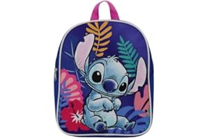 mybagstory - plecak stitch dla dziewczynki z przedszkola - Lilo i Stitch - Niebieski - Dziecięcy - Szkoła - Żłobek - Rozmiar 25 cm - Regulowane paski - Pomysł na prezent, Ścieg - Niebieski, Enfant