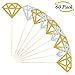 Produktbild Aneco 60 Stück glitzer Diamant Kuchen Topper Cupcake Topper Decor für Bridal Dusche Dekoration, Silber und Golden