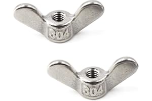 SEERAPHEE Juego de tuercas de mariposa de acero inoxidable 304 M6, tuercas de mariposa de mano, 20 piezas