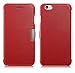 Produktbild Luxus Tasche für Apple iPhone 6S und iPhone 6 (4.7 Zoll) / Case Außenseite aus Echt-Leder / Schutz-Hülle seitlich aufklappbar / ultra-slim Cover / Rot