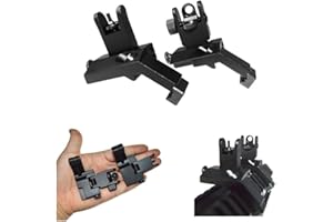 FIRECLUB for AR15 Front and Rear Flip up 45 Degree Rapid Transition BUIS Backup Iron Sight