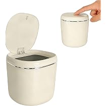 YEW DESIGN Pattumiera piccola quadrata nera opaca, pattumiera da 2 galloni / 7,5 litri, cestino per rifiuti per casa, bagni, ufficio, sotto la scrivania, camera da letto, lavanderia, cucina