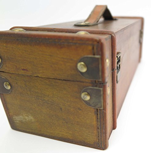 Weinkoffer Transportbox Weinkiste aus Holz Weinverpackung Weinpackung Weinbox Weintruhe Weinbox Holzkiste Wein Rotwein Weißwein Geschenkidee - 4