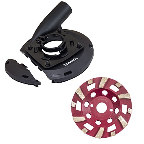 Makita Absaughaube Ø 125 mm inklusive Schleifteller für Beton, Estrich und Epoxidharz bis 1,0 mm