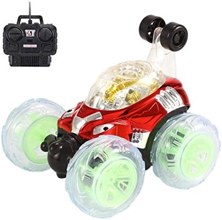 Remote Control Truck, Tonwalk New 360°Spinning And Flips With Color Flash &amp; Music for Kids Remote Control Truck (Red)