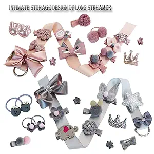 36 Pcs. Little Girl Hair Clips Cute Hair Bows Baby Elastic Hair Ties Hair Accessories Ponytail Holder Hairpins Set For Baby Girls [Pack - 1] (36 HAIR CLIP)