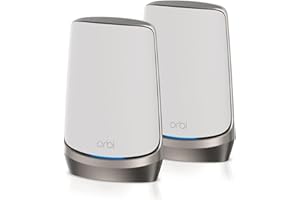 NETGEAR Orbi WiFi 6E Mesh System (RBKE962) - Quad-Band WiFi 6E Router with 1 Satellites | Coverage up to 6.000 sq. ft, 200 Devices | Ultra-Fast Speeds up to 10.8Gbps (AXE11000) | Simple Set Up