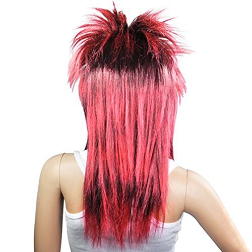 Book's Cover ofTOOGOOR PerruqueCheveux postiches Noir  Rouge Style punk rock Pour le carnaval Deguisement