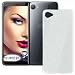 Produktbild mtb more energy® Schutz-Hülle Shine für HTC Desire 12 (5.5'') | Silber | Glitzereffekt | flexibel | Silikon TPU Case Cover Tasche
