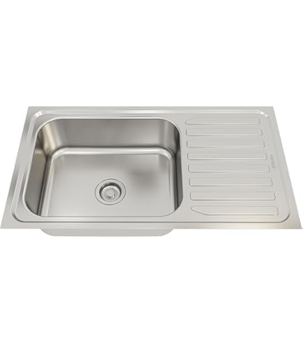 FRANKE RSX 611-91 3 1/2 Sink, Silver, Steel Finish : Amazon.in