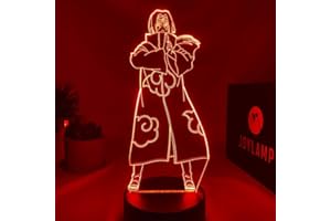 JoyLamp Itachi Uchiha Collezione Ufficiale x Naruto 16 Colori + Telecomando + Packaging Naruto Lampada Itachi 3D Manga