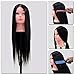 Neverland Professional 24" 50% Real Human Hair Training Head With Free Clamp For College and Professional Use Black #1B