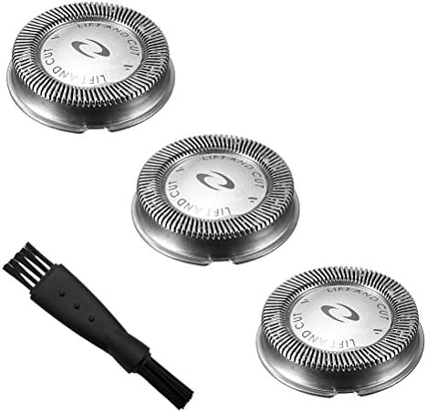 DoBaTo 3 x Dual Blade System Compatible Replacement Shaving Heads / Shaver Heads / Shaving Blades + 1 Cleaning Brush for Philips HQ5812 HQ5846 HQ5806 HQ5847 HQ5866 (3pcs)