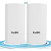 KuWFi Wireless Bridge, 300Mbps Outdoor WiFi Bridge,Indoor&Outdoor Point to Point Wireless Bridge Support 1KM Long Distance, f