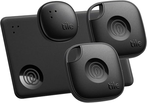 Tile by Life360 Essentials - Localizadores Bluetooth para Llaves, Carteras, mandos y más. Compatible con iOS y Android. Paquete de 4 (Mate/Slim/Sticker) - 1