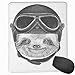 Produktbild Mouse Mat Stitched Edges, Hand Drawn Portrait Of A Sloth With Vintage Effect Biker Rider Animal In Urban Life,Gaming Mouse Pad Non-Slip Rubber Base
